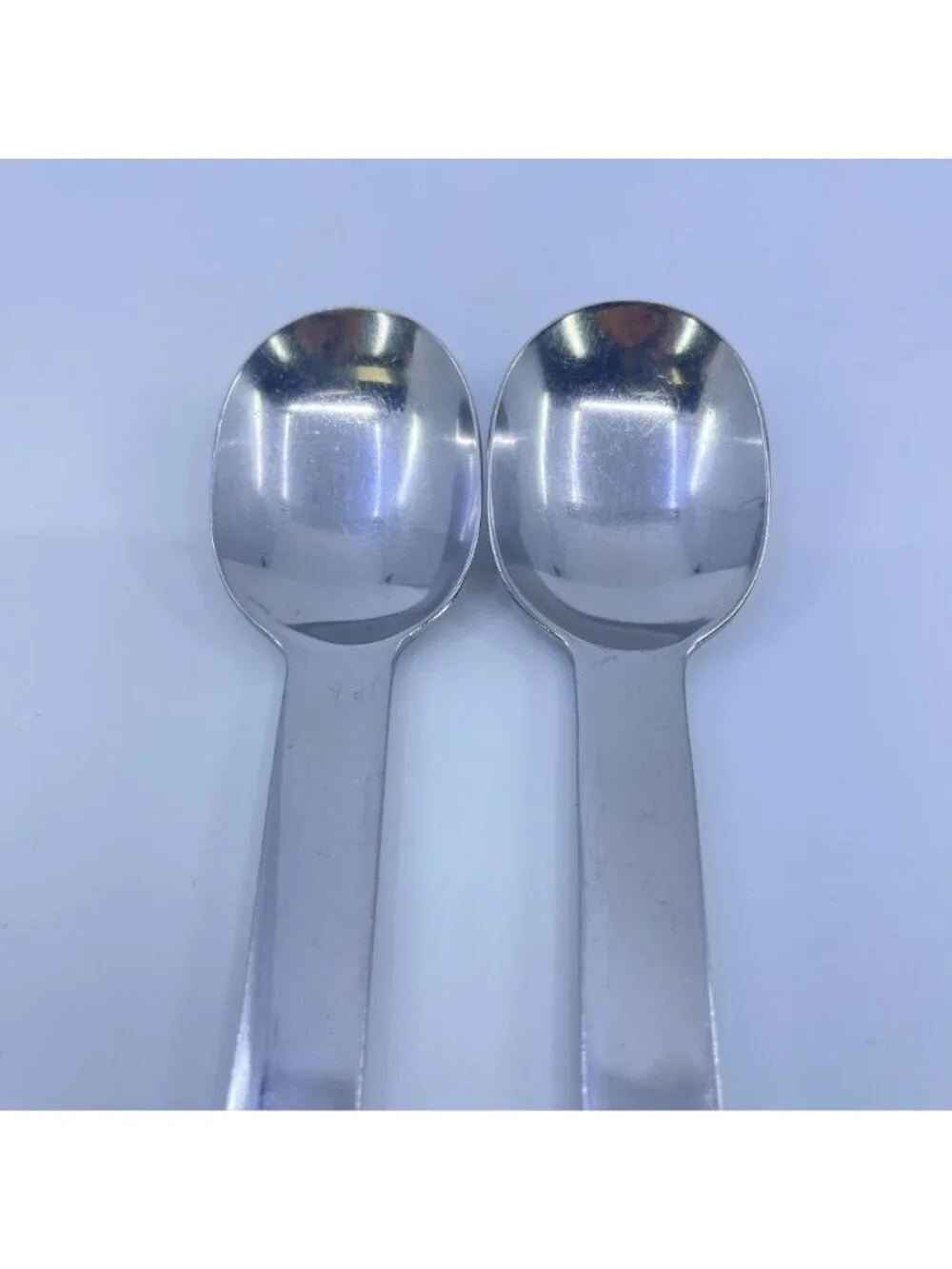 vintage lauffer stainless steel 18/8 dinner spoon made in japan set of 2 1980